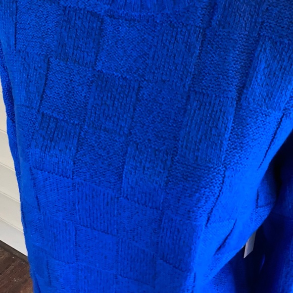 NWT Abound Blue Checker Sweater Mock Neck - Picture 3 of 7